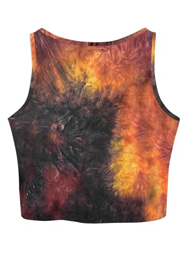 Remidoo Women's Casual Sleeveless Graphic Cropped Top Crewneck Tank Top Shirts2