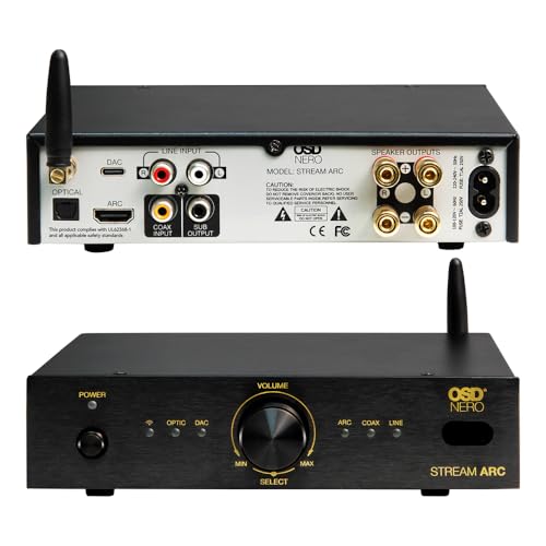 Amplificateur stéréo OSD Nero Stream Arc 100W pour connecter vos enceintes en Bluetooth et optique