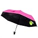 Windproof Travel Umbrella Aguder Golf Umbrellas, "Unbreakable" Lightweight 8 Ribs Automatic Windproof Canopy Compact Auto Open Close, Rose Red