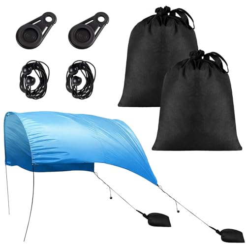 2Pack Beach Shade Accessories Compatible with Shibumi Beach Canopy No Wind Sun Canopy Assist with Sandbags&Clamps Canopy Weights to Provide Stable Tent-Like Shade in Breezes/Calm Days(Canopy Excluded)