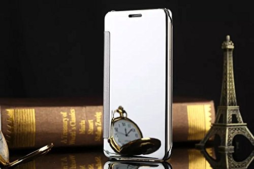 Shinetop Galaxy Note 8 Mirror Case, Slim Fit Electroplate Plating Smart Clear View Window Case Pc Flip Phone Cover 360 Full Body Shock Absorbent Protective Skin Shell For Samsung Galaxy Note 8-Silver #TOP2