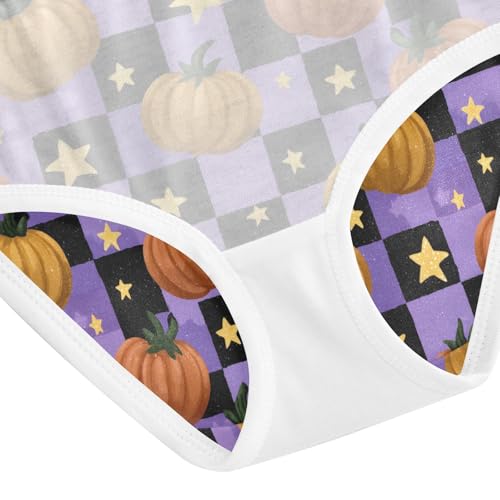 Girls Underwear Soft Cotton Halloween Pumpkin Check Kids Panties in Sizes 2/3t, 4t, 5t, 6 and 8 5