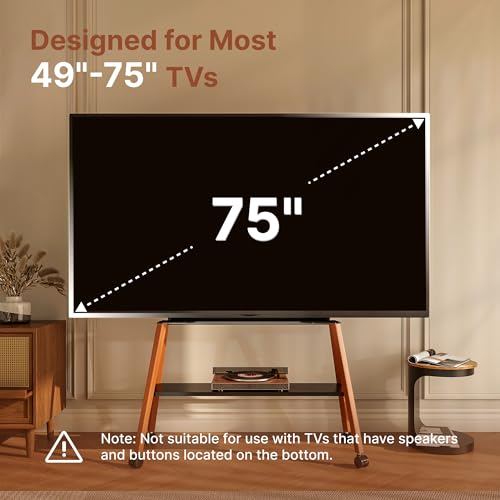 Support TV à roulettes pour déplacer un grand écran de 40 kg sans percer le mur - 4