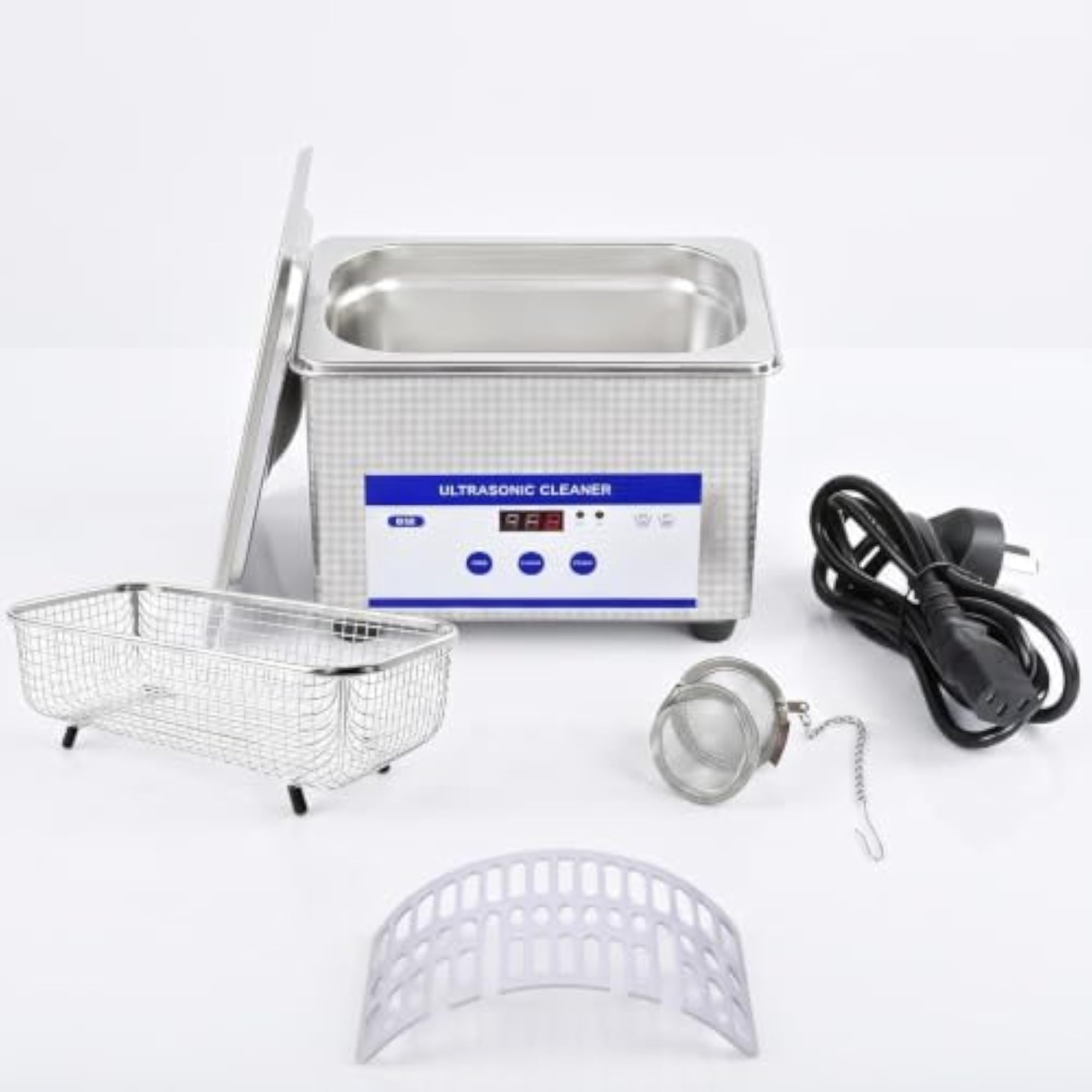 Compact Ultrasonic Jewelry Cleaner with Basket
