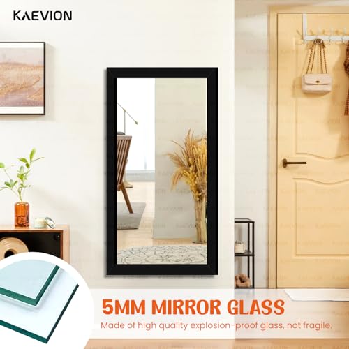 Image of Wall Hanging 3ft White Waterproof PVC Framed | Home Decor Wall Mounted Mirror for Bedroom Living Room Vanity Farmhouse | Wash Room Glass for Makup