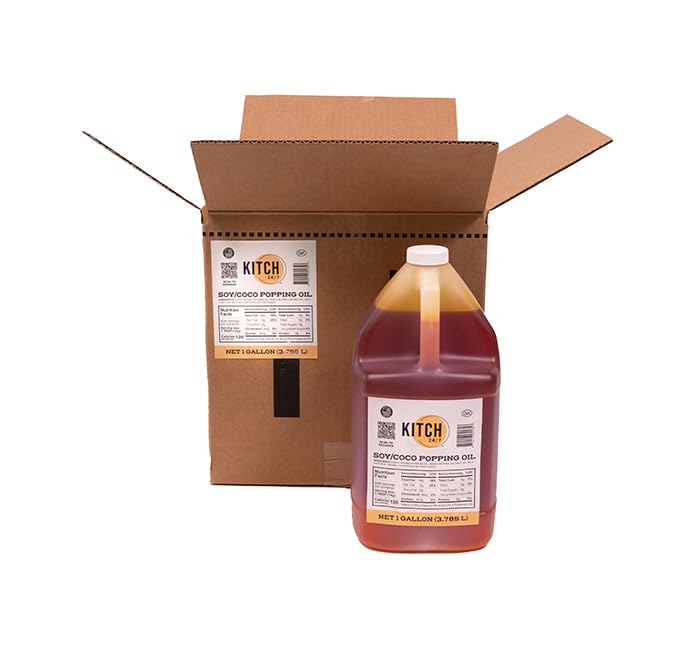 Kitch 24/7 Soy/Coco Popping Oil, 1 Gallon, Premium Blend for Commercial and Home Use, 4-Pack