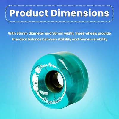 Sure-Grip Boardwalk Outdoor Roller Skates Wheels | Made with Urethane & 65mm Diameter | Suitable for Complete Wheels Replacement Made in USA (Set of 8 Wheels)
