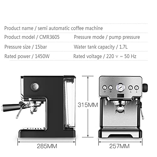 Cafetera Semi Automática con Bomba y Espumador de Leche miniatura 2