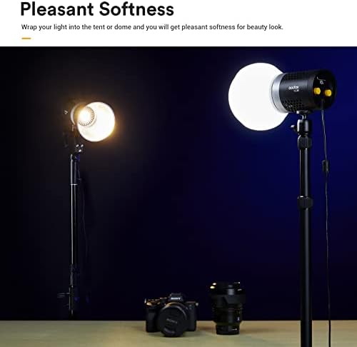 Godox ML-CD15 Foldable Dome Diffuser Kit with 3 Adapters for Godox ML30 ML30Bi ML60 ML60Bi & AD100Pro AD200 AD200PRO & V1 V860III V860II V850III TT685II TT685 Series Flash