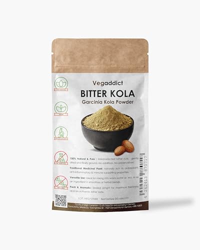 Garcinia Kola Powder (Bitter Kola) 100% Pure & Natural |African Bitter Kola Powder for Energy & Wellness | Vegan | Freshly Ground 1.76 oz