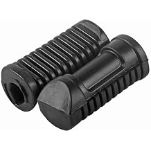 1 Pair Motorcycle Front Footpegs Plate Footrest Rubber Pad Grip Cover Fit for 125ml CG 125 Black Easy to Install Motorcycle Foot Peg Cover