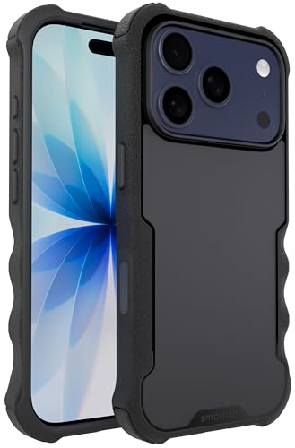 Smartish® iPhone 17 Pro MagSafe Case - Gripzilla Protective Magnetic Case for Men [Rugged + Tough] Military Grade Heavy Duty Grip Armor - Drop Tested for iPhone 17 Pro - Black Tie Affair