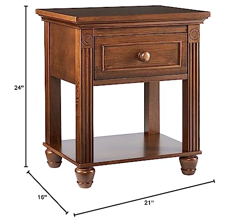 Image of Baby Cache Montana Collection 1 Drawer Nightstand, Brown Sugar