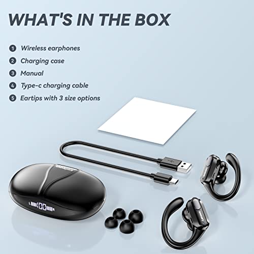 Fone De Ouvido Sem Fio Esportivo XT80 Fone Bluetooth 5.3 Com Microfone Fone De Ouvido TWS À Prova D