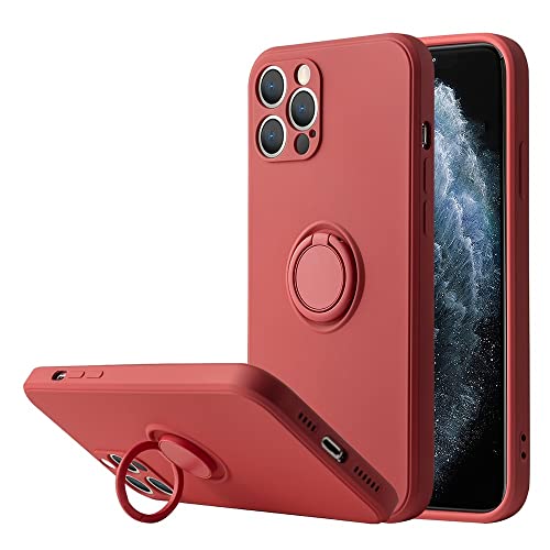 Funda iPhone XR con anillo magnético silicona líquida para el coche