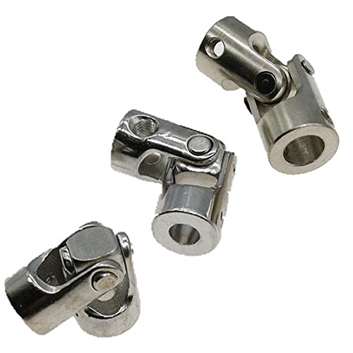 Metall Wellenkupplung, 5Pcs Kreuzgelenk mit Stellschrauben, Universal Joint Wellenkupplung, Universal Lenkwellenkuppler mit Montagewerkzeug, mit 10er Schraube für Modelle von Autos Schiffe Roboter