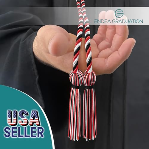 Image of Endea Graduation Double Honor Cord Three-Color (Black /Red /White)