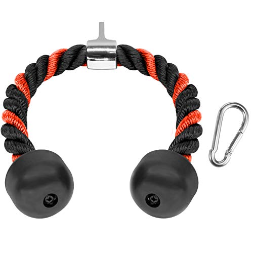 A2ZCARE Tricep Rope 27-36 inch Rope Lenght, Pull Down Fitness Cable Attachment Machine
