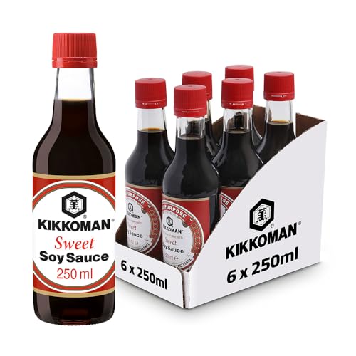 salsa de soja Kikkoman dulce, elaborada de forma natural - 250ml