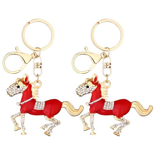 2 Pcs 2026 Horse Year Keychains Chinese New Years Horse