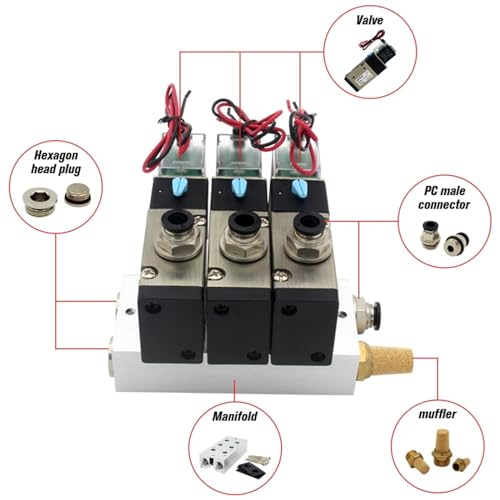 Électrovanne normalement ouverte 3V310-10-NO pour l'automatisation d'ateliers en 220V