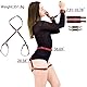 Xocity Sex Bondage SM Kit Fesselset für Paare Modisches Fesseln Sexspielzeug für Frauen für Sie mit 2 Handgelenksmanschetten und Oberschenkelbundgurten SM Cortex Set Handschellen Sex Spielzeug Toys