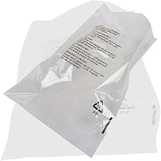 100 x Self Seal Clear Cellophane Plastic Bags (Size - 12 x 15") Transparent Packaging Poly Bags with Suffocation Warning in 5 Languages - Display Garment Bags