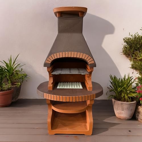 K2 Brown Masonry BBQ Garden Outdoor Charcoal Grill B