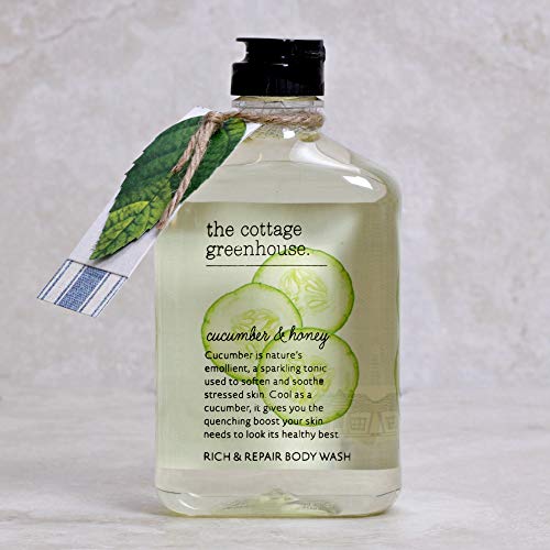 The Cottage Greenhouse Cucumber & Honey Body Wash | Fragrant And Hydrating | Gentle Formula Including Coconut Oil & Cocoa Butter | 11.5 Fl Oz / 340 Ml #TOP2