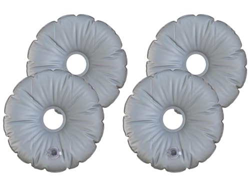 Anlising Bolsa de Peso de Agua Redonda, 4PCS Bolsa de Peso Portátil Plegable PVC, Bolsa de Peso con Base de Bandera, Bolsa de Peso de la Base de la Bandera, para Paraguas, Balcón, Playa, Terraza