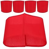 Hemobllo Verstellbare Kapitänsbinde Fußball Rot aus Dickem Baumwollstoff für Paradeorganisatoren und Mannschaftsführung 10 Stück