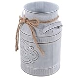 Esthétique vintage : le design classique du seau en métal apporte une touche nostalgique et vintage à votre décoration intérieure, pour un style rustique. pot de fleurs, vase, vases en métal de style ferme