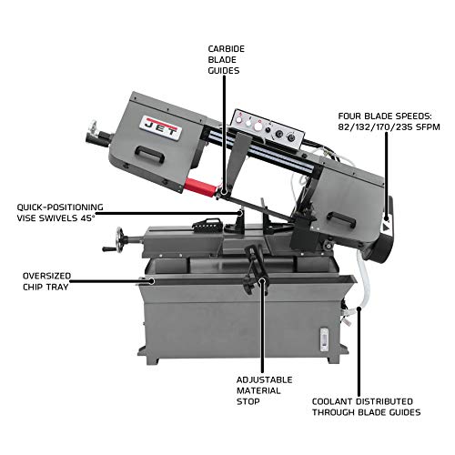 Jet HBS-916W 1-1/2 HP 115-Volt/230Volt 9-Inch by 16-Inch Capacity Horizontal Band Saw