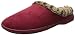 Dearfoams Women's Microsuede Faux Leopard-Trim Slipper