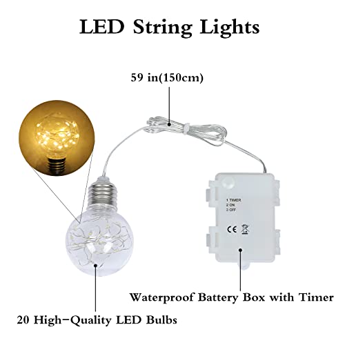 Qijieda 3D Moravian Star Light Outdoor - 23 Inch Christmas Tree Topper, Led String Lights Battery With Timer, Bethlehem Star Used To Decorate Balconies, Courtyards (White) #TOP4