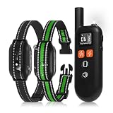 Dog Shock Collar 2 Pack (5-150Lbs) - 3300FT Rechargeable 2 Dog Training Collar with Remote Control IPX7 Waterproof Electric Collar with Fashlight, 4 Training Modes E-Collar for Small Medium large Dogs