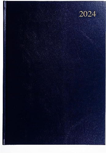 Top Sale 2024 Day Per Page A4 Yearly Diary with Hard Cover - Blue