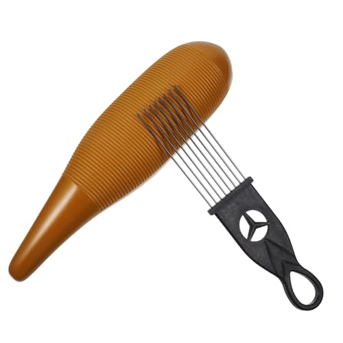 VANZACK 1 Set Fish Shaped Guiro Musical Instrument with Scraper for Durable Percussion for Early Education and Music Training Engaging Fun