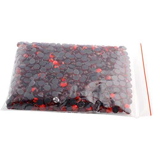 Perlin - Hotfix Strasssteine, 14400stk, Rot 3mm SS10 AAA Qualität, Siam Rot, zum Aufbügeln, Hotglue, Glitzersteine… – Bild 2