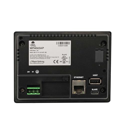 Image of 4.3 inch Capacitive Web HMI Panel, 480x272 Resolution, 1000 nits, C1D2 Rated, WP4043AP, Black