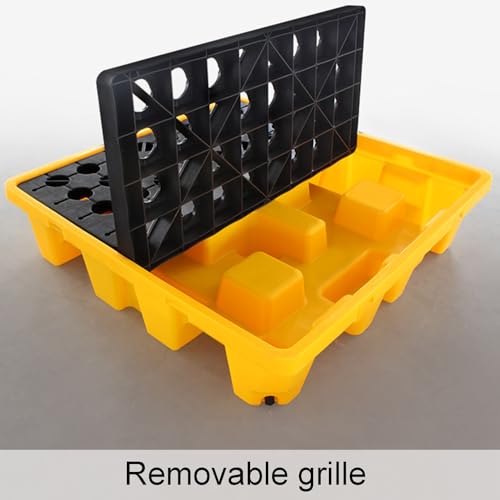 Palette de rétention de fûts jaune pour sécuriser le stockage de restaurant - 6