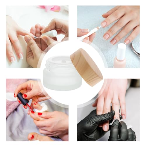 Vaso de vidrio esmerilado para limpieza de pinceles de manicura miniatura 7
