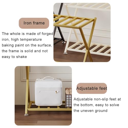 Étagère de rangement pour valise au design noir moderne - 6