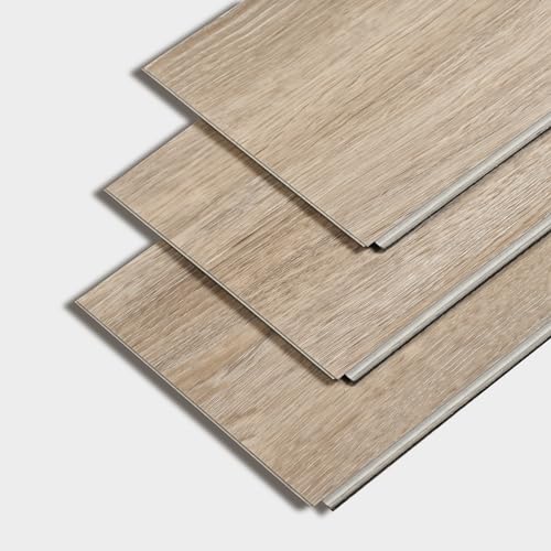 Furnish My Place 20 Mil Wear Layer | 1.5mm Pad Attached | 5.5 Thick Plank | 7 inch X 48 inch SPC Core Luxury Vinyl Flooring - Advanced Click System, 23.7 Square Feet Per Box - Drifter