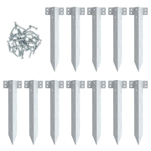 12 Pack Railway Sleeper Brackets Driveway Heavy Duty Edging Edge Timber Railway Sleeper Stakes Galvanised Steel
