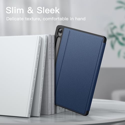 Image of JETech Cover Case for Samsung Galaxy Tab S10 Lite / S10 FE / S9 FE 10.9-Inch with S Pen Holder, Slim Folio Stand Protective Tablet Cover, Multi-Angle Viewing (Navy Blue)