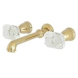 Kingston Brass KS7122WQL Krystal Onyx Bathroom Faucet, 10-7/16