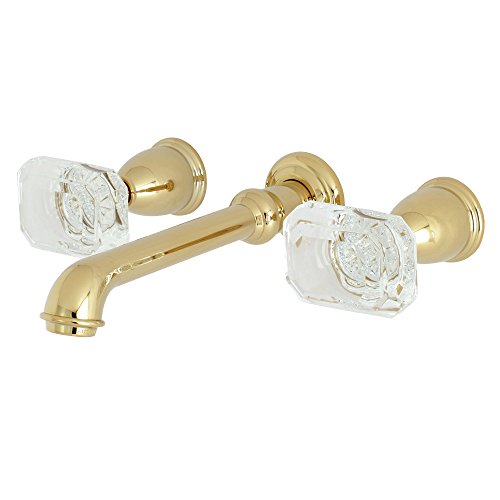 Kingston Brass KS7122WQL Krystal Onyx Bathroom Faucet, 10-7/16