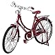 FANXIYA Miniatur Fahrrad Modell 1:10 Vintage Metall Deko, Retro Modellfahrrad Spielzeug & Geschenk für Kinder und Fahrradliebhaber (Rot)