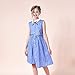 Sunny Fashion Girls Dress School Uniform Asymmetric Striped Shirt Dress Size 8